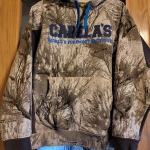 Cabela's Gray/White Camouflage Blue Accents Hoodie